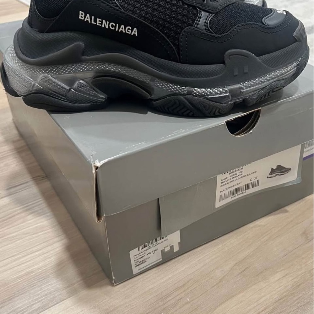 Balenciaga Black and Gray Chunky Sneakers